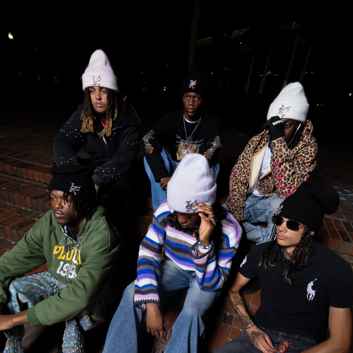 CRYSTAL LOGO KNIT BEANIES