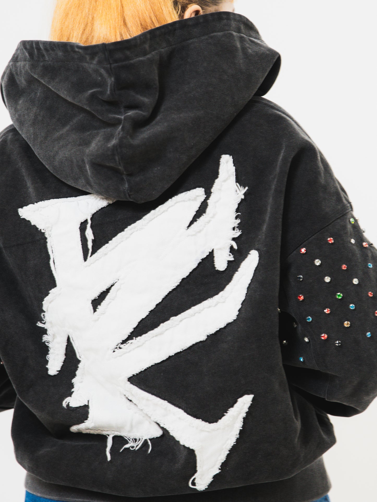STUDDED ZIP-UP HOODIES